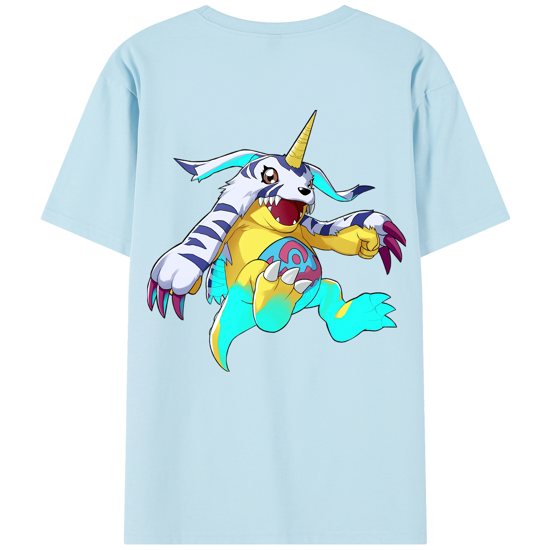（画像用） Digimon デジタルモンスター/デジモン 綿100％半袖Tシャツ（背面プリント）